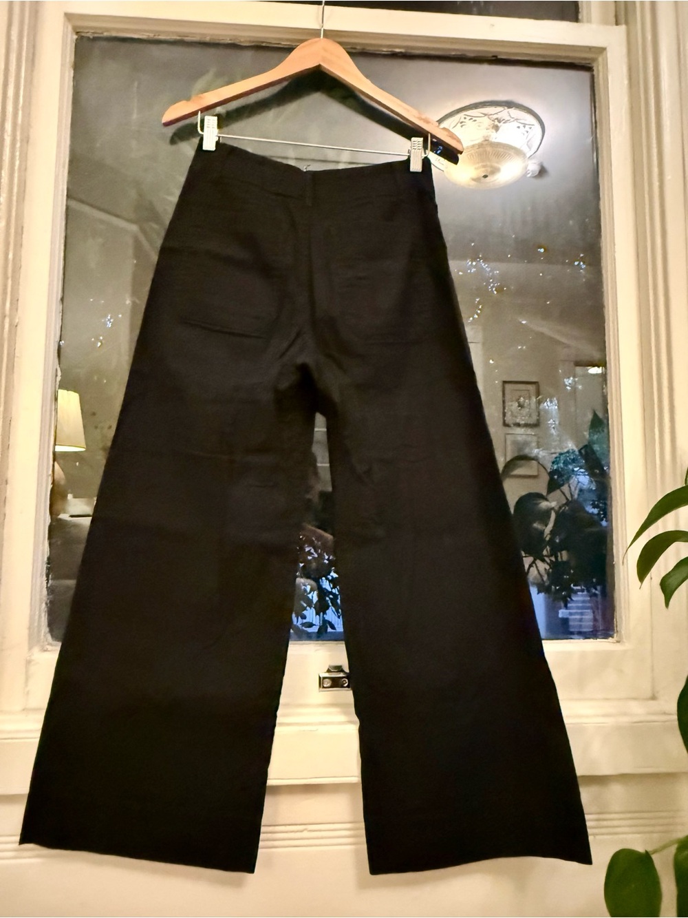 Anthropologie Maeve Black High-Rise Wide Leg Pants - Picture 3 of 3